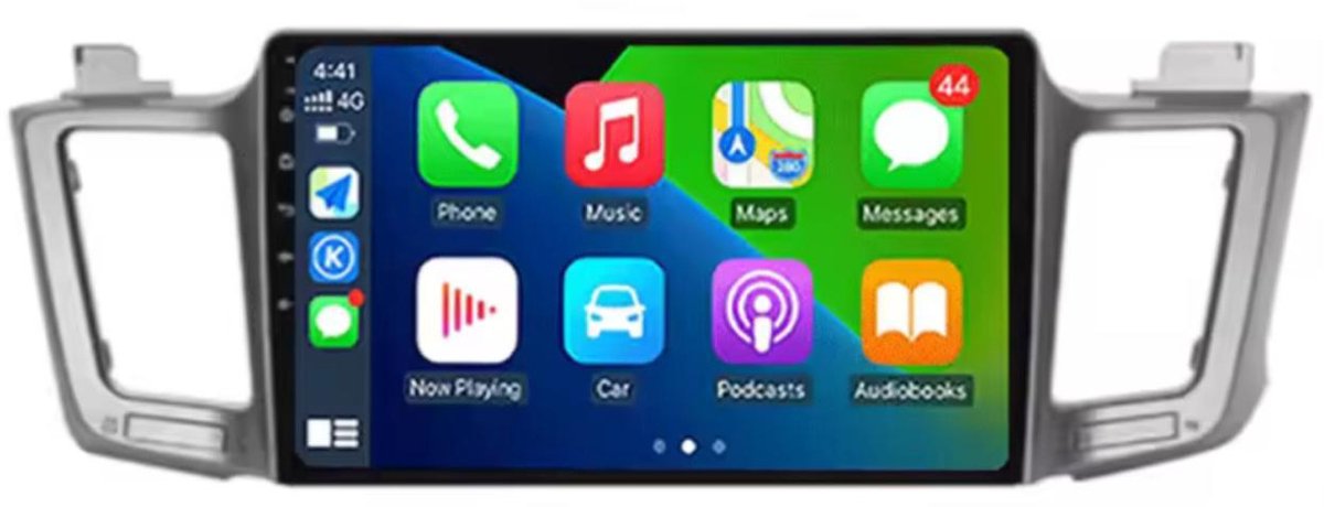 Navigatiesysteem auto met scherm - autoradio geschikt voor CarPlay en Android auto - bluetooth radio - geschikt voor Toyota Rav4 2013-2019