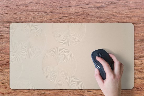 Sous-main 60x30 cm - Tapis de souris Japandi - Beige - Moderne - Sous-main XL - Protection sous-main - Tapis de souris Ordinateur
