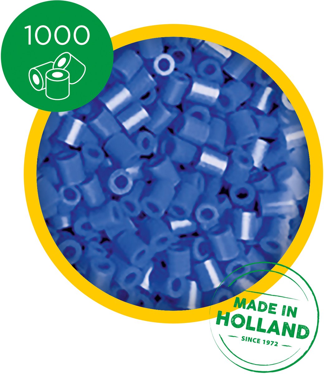SES Creative Beedz Strijkkralen - Navulling Donkerblauw - Vanaf 5 Jaar - 1000 Stuks - Knutselen - PVC-Vrij - Schoencadeautjes Sinterklaas — afbeelding 3