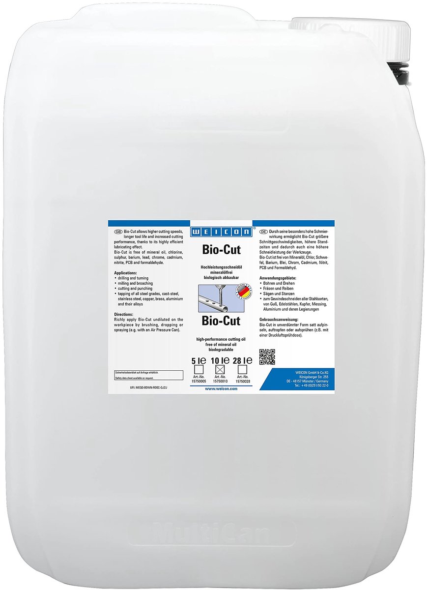 WEICON Bio-Cut – 10 L Snijolie – Biologisch Afbreekbaar – Kleurloos