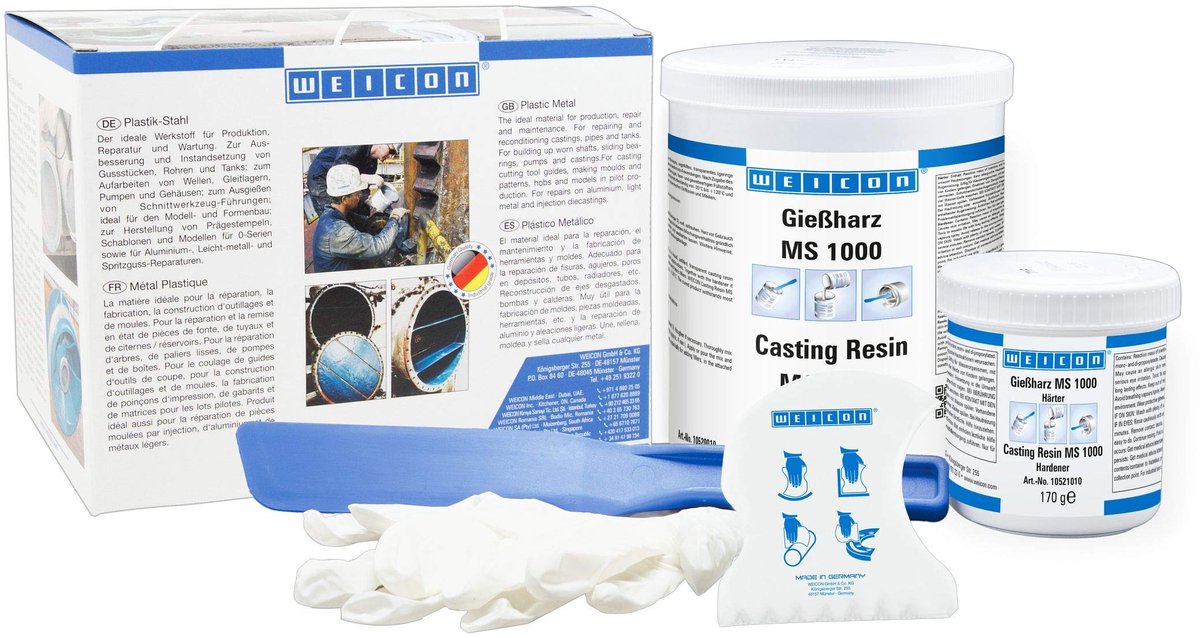 Weicon Giethars MS 1000 – 1 kg – transparant met verharder