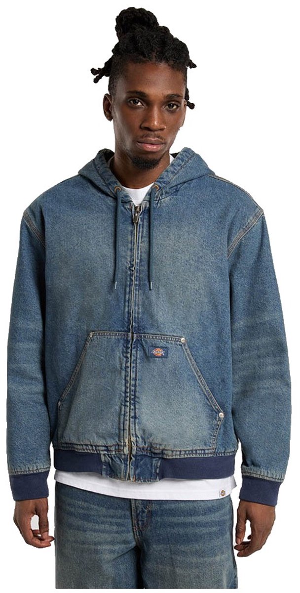 Dickies Hilham Bomberjack L Man Blauw