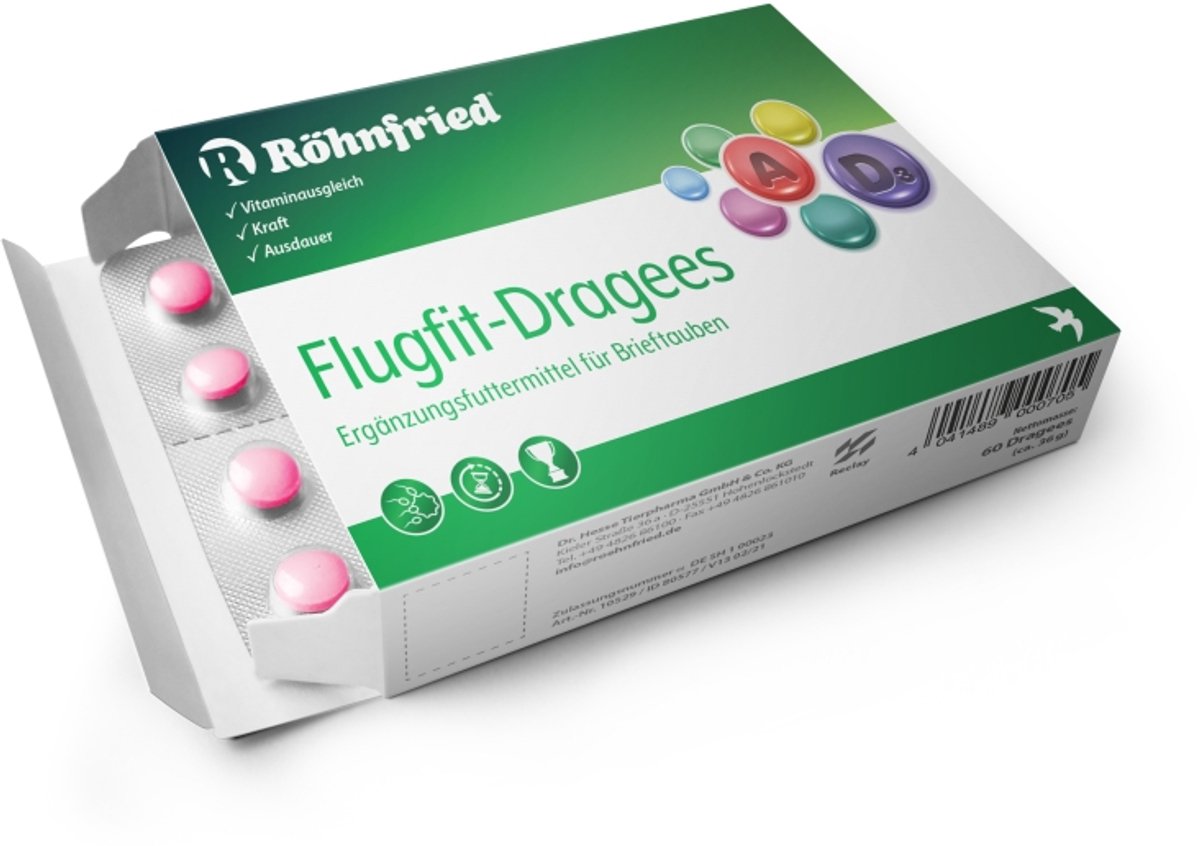Rohnfried Flugfit Tabs - 60 tabetten - voor postduiven