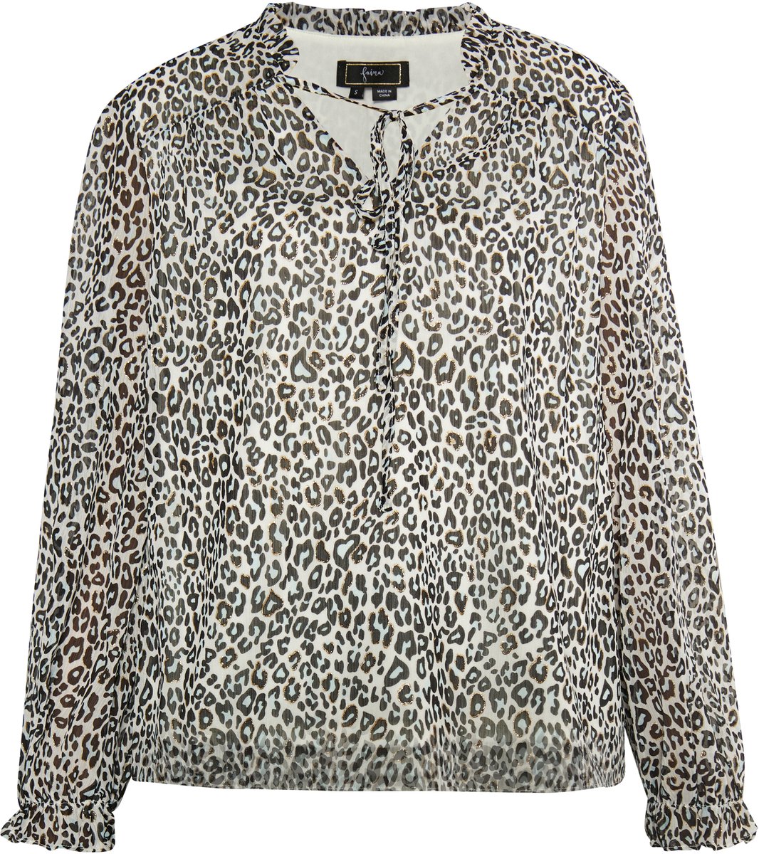 faina Blouse met leo-print