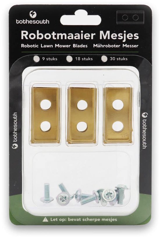 To the South® Robotmaaier mesjes titanium geschikt voor Scheppach Robotmaaiers - 6 stuks van To the South — afbeelding 3