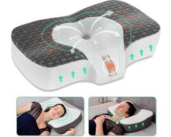 QPFO® Anti snurk kussen – ergonomisch apneu kussen – speciaal voor zijslapers – comfortabel kussen tegen snurken en slaapapneu