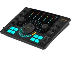 7RYMS 7CasterSE3 Mixer - Voor Podcast, Streaming, Gaming en Muziek - Met 2x XLR aansluiting - Oplaadbaar - Live monitoring via koptelefoon - Zwart