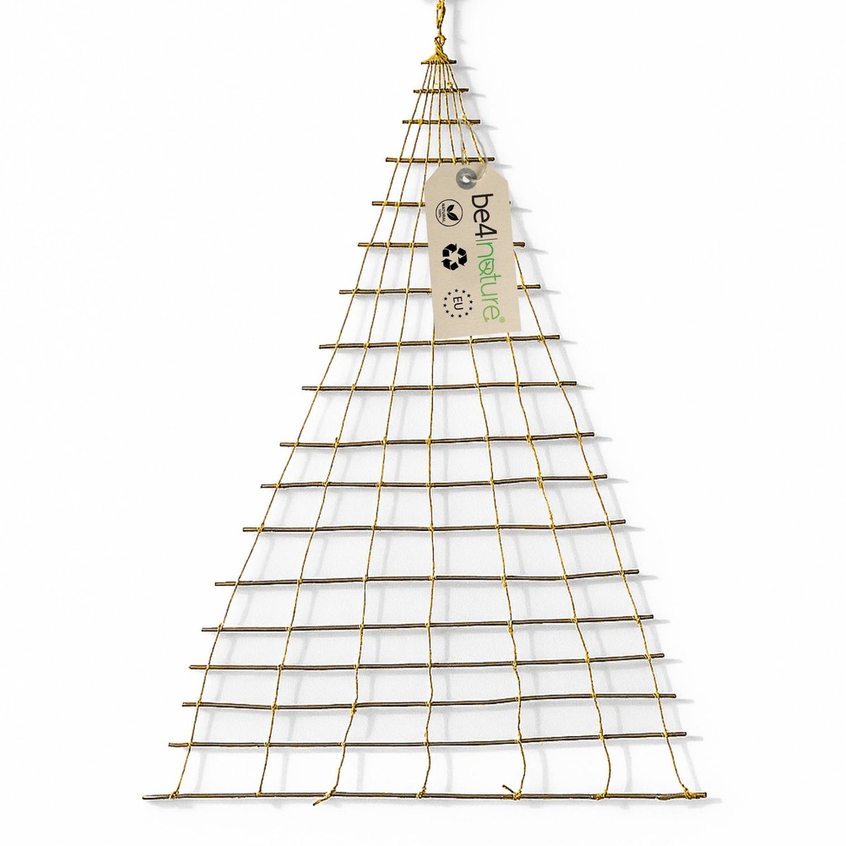 be4nature Houten kerstboom om op te hangen 100x140 cm – Wanddecoratie, Adventskalender, Kerstdecoratie