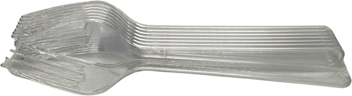 Herbruikbare Plastic Vorken – Transparant – PS Materiaal – 18 cm – 100 stuks – Stevig & Lichtgewicht – Geschikt voor Warm & Koud