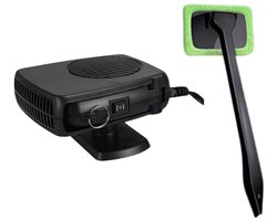 Joiride - Auto Verwarming & Ventilator - 12V - Ruitenontdooier - 360° Draaibaar - Inclusief IJskrabber - BREZLONG
