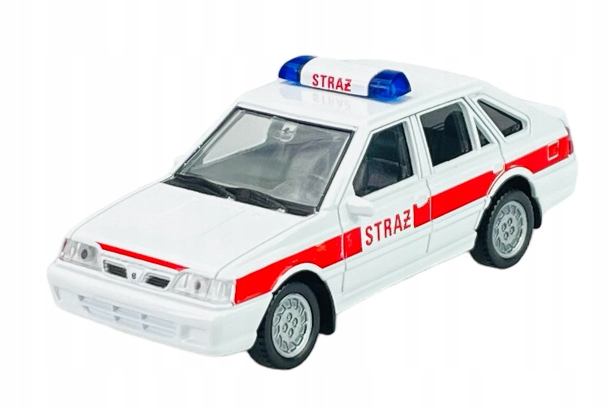 Welly Polonez Caro Plus Brandweer Modelauto 1:43 Metaal Wit