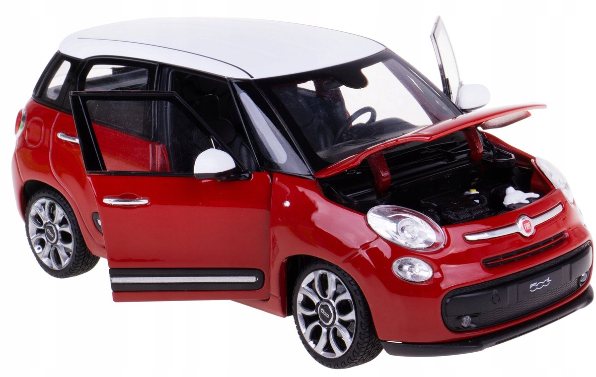 Welly Fiat 500L 2013 Model Auto Metaal 1:24 Bordeaux
