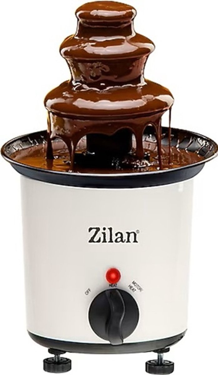 Zilan ZLN2144 Luxe Chocoladefontein – Chocolade fondue 200 ml – 30W – Max. 80 °C – Compact & Energiezuinig – Perfect voor Feest, Fondue & Romantische Avonden – Eenvoudig Schoon te Maken