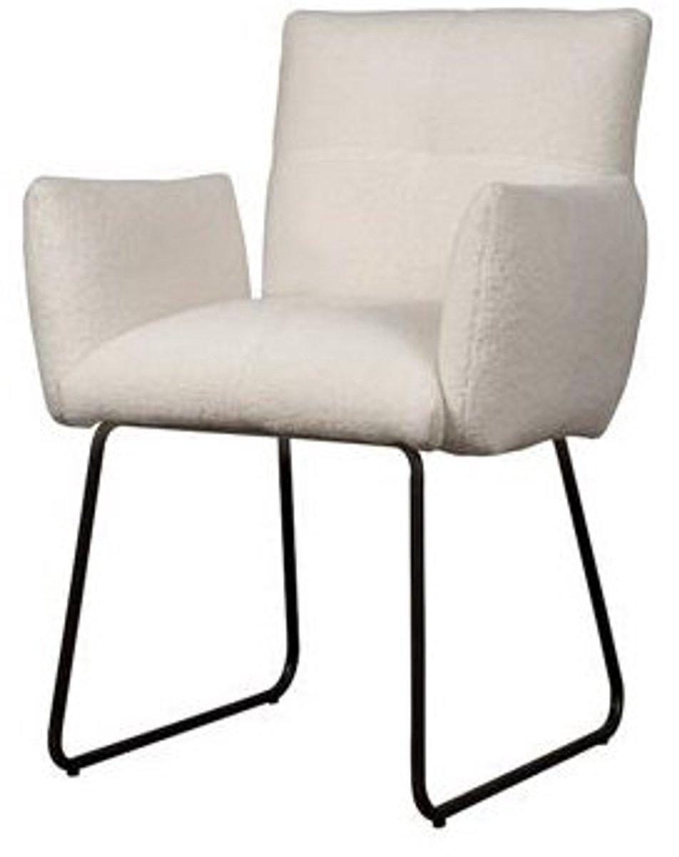 Tower Living Eetkamerstoel Dante - Wit Stof - 67x70x88cm