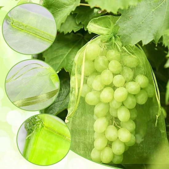 Rekx® - Manchon à fruits avec cordon de serrage 20 x 30 cm - lot de 25