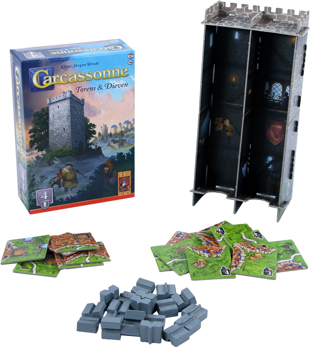 999 Games - Carcassonne: Torens & Dieven - Uitbreiding 4 - Nieuwe Versie - NL - EN — afbeelding 10