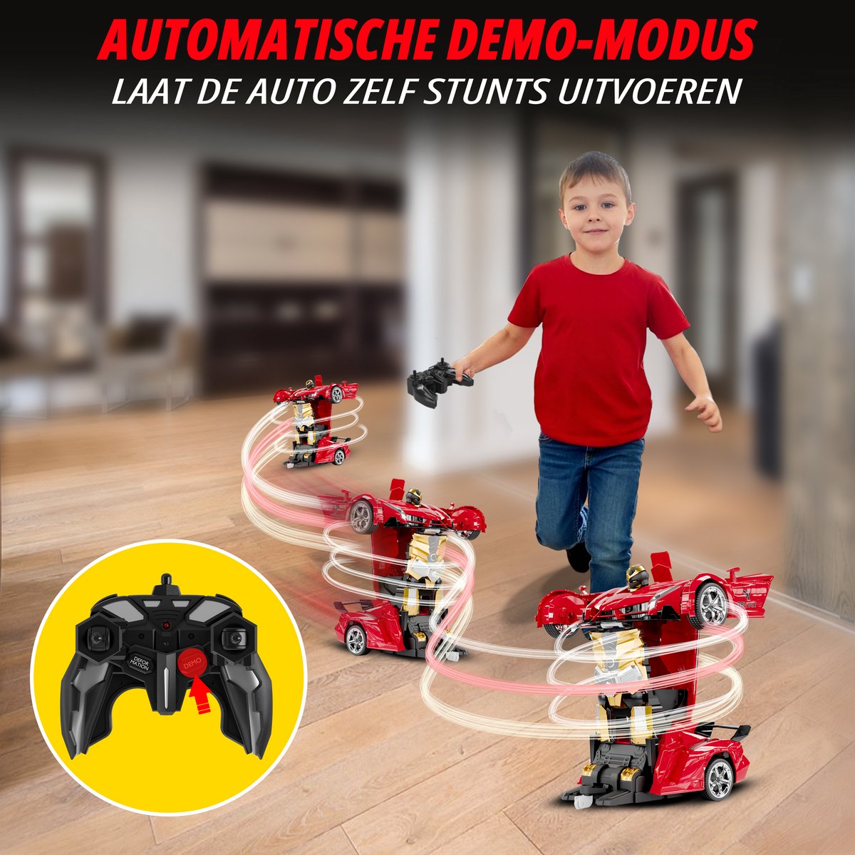 Revvix Bestuurbare Auto - RC Auto - Afstandsbestuurbare auto - Radiografisch bestuurbare auto - Race auto afstandbestuurbaar - Auto afstandsbediening - Robot - 2 Accu's - Rood - Buiten - voor Jongens & Volwassenen - Offroad - Drift - Car — afbeelding 6