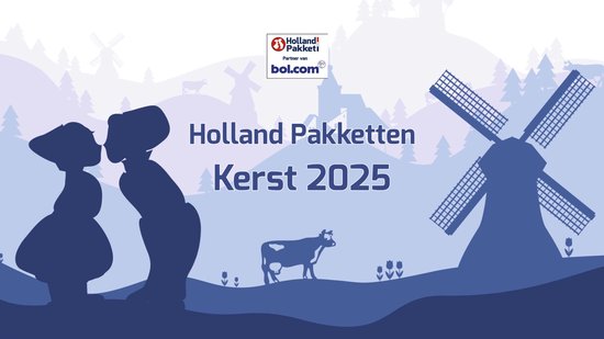 Paquet cadeau - Paquet cadeau - Coffret cadeau - Coffret cadeau Holland bag L - avec des cadeaux hollandais autour de Stroopwafels - Geveltjesdrop - Gouda Biscuits