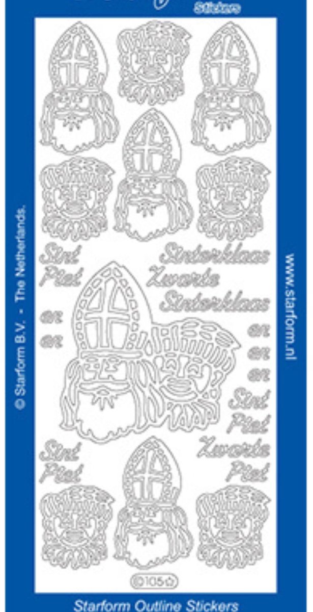 Starform Outline Sticker, Goud, 105