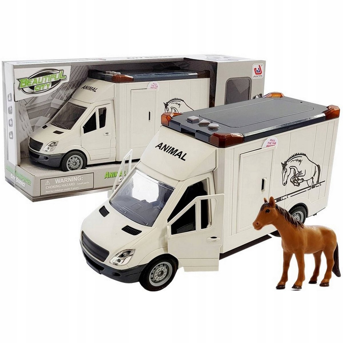 Paardentransporter met Licht & Geluid - Inclusief Paardje