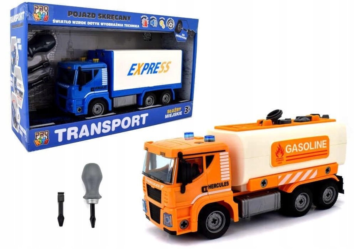 Pro Kids Stadsvoertuig Tankwagen/Koerier - Zelfmontage, Licht & Geluid