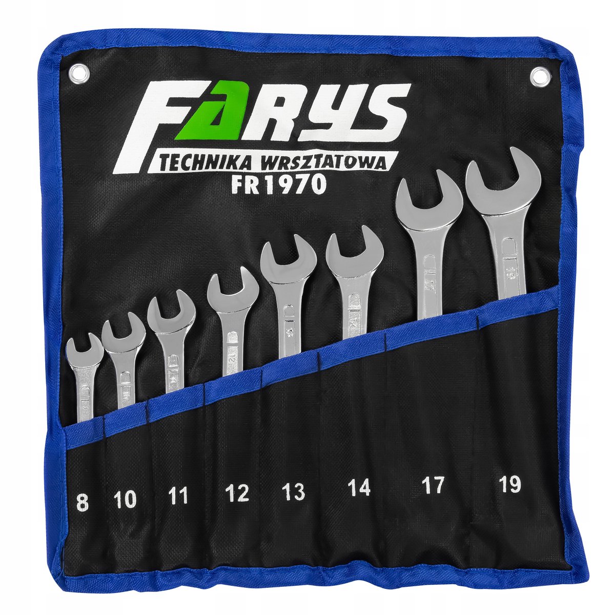 Farys Set Ringsleutels 8 stuks 8-19mm Chroom-Vanadium FR1970