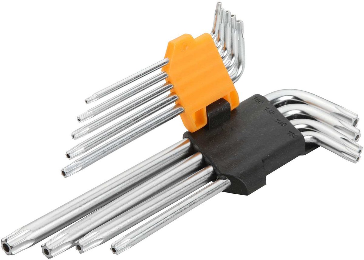 Tolsen Torx Sleutelset met Gat - 9 Delig