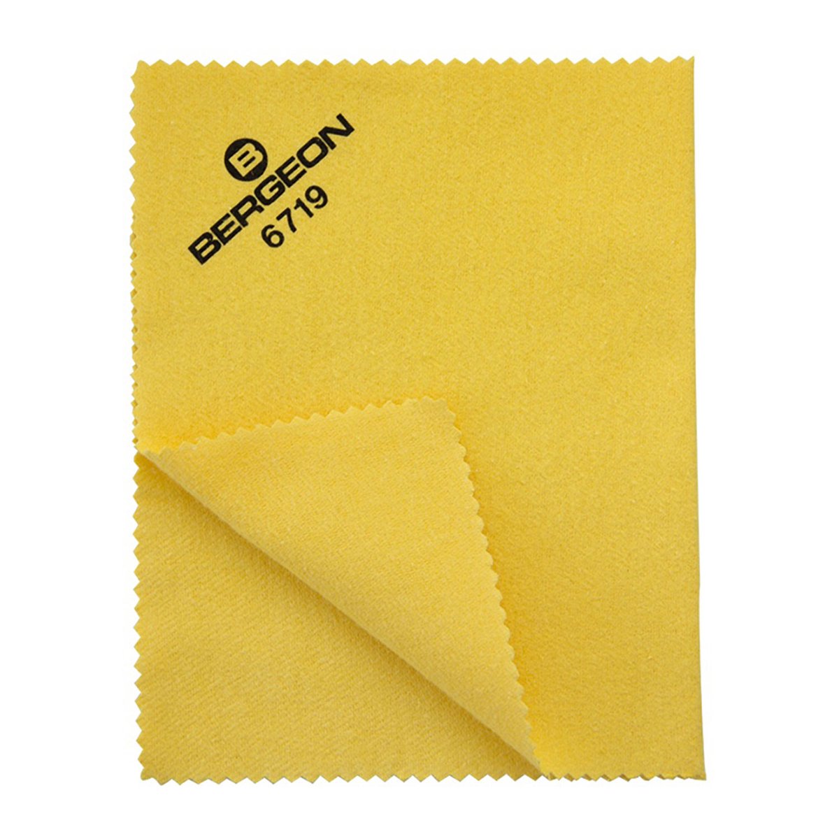 Bergeon 6719 kleine poetsdoek voor polshorloges en zakhorloges, 300 x 190 mm, gemaakt van puur katoen