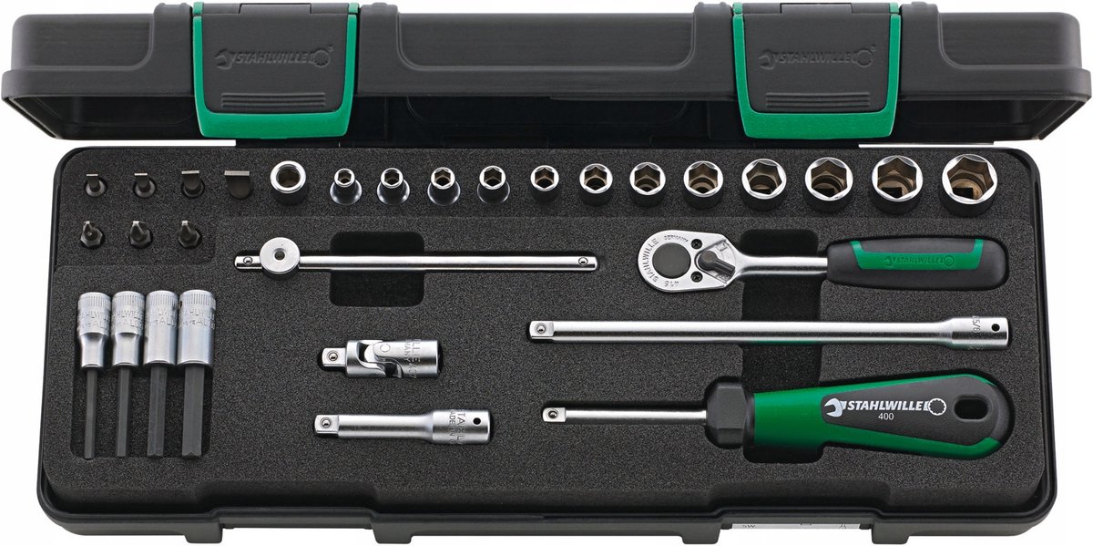 Stahlwille 30-delige 1/4" doppenset met ratel en bits