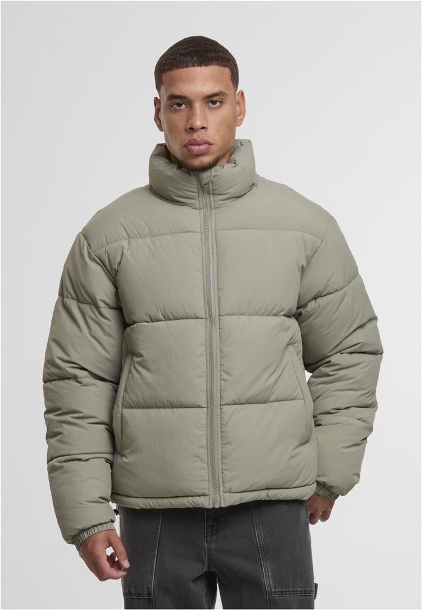Urban Classics Crinkle Gewatteerd jack M Olijfgroen