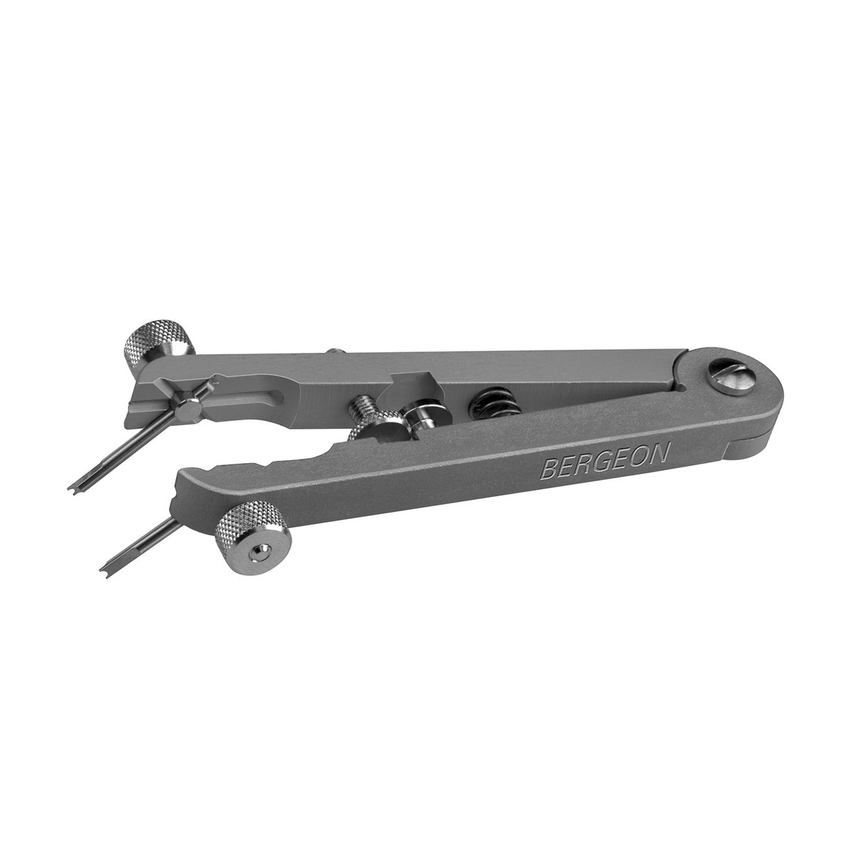 BERGEON 6825 Veerstaaftang - Met brede vorken - Gemaakt van geanodiseerd aluminium - Voor het verwijderen en plaatsen van veerstaven met een aanzetbreedte van 10-30 mm - Horlogemakersgereedschap - 234498