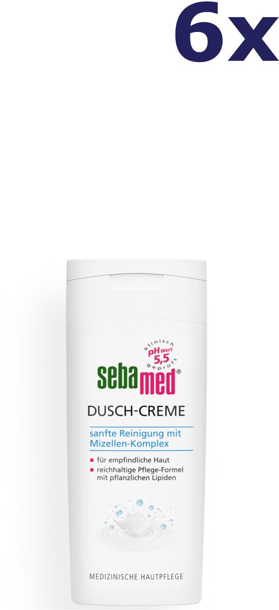 6x Sebamed Douchecrème 200 ml