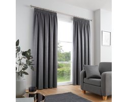 Klassieke potloodplooigordijnen - dim out - set van 2 - 100% polyester