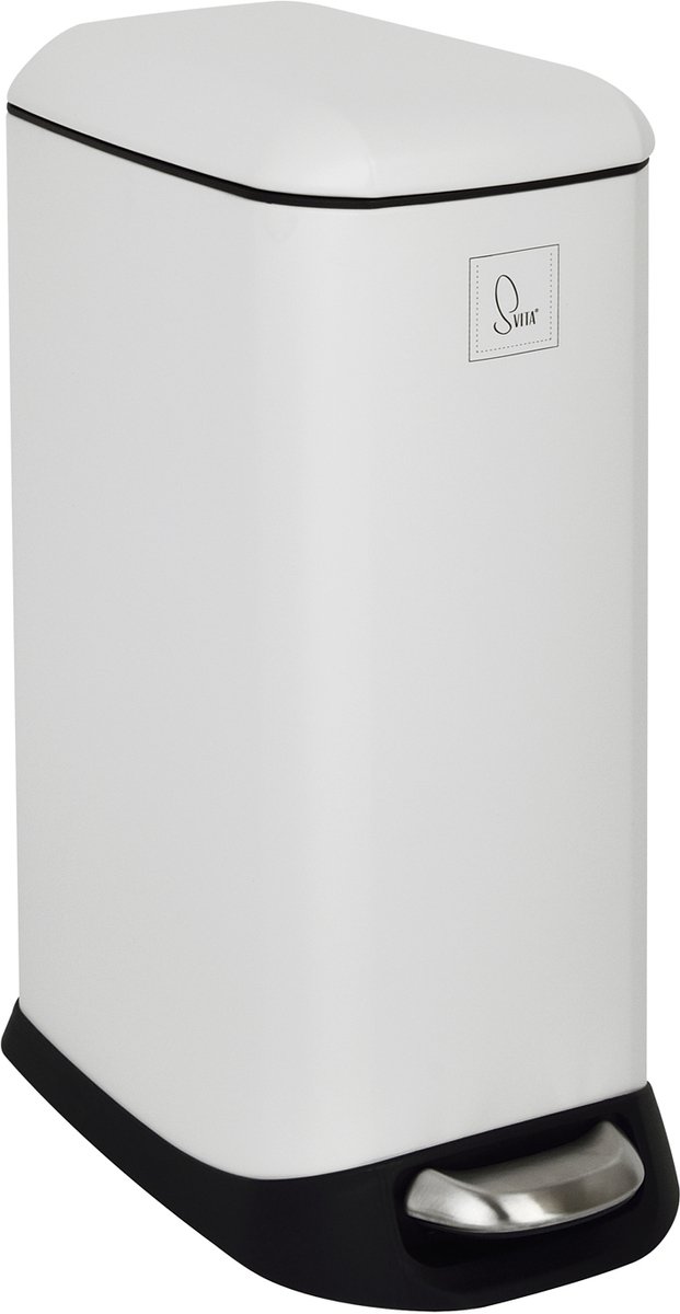 SVITA TS12 Afvalemmer 12l - Pedaalemmer Afvalemmer 12l incl. binnenemmer Pedaal Wit