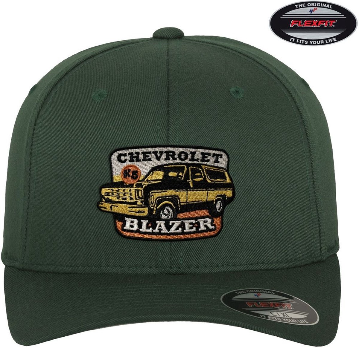 Chevrolet Blazer Patch Flexfit Cap GM-92-BLAZ9901-CB70 Olive-L/XL