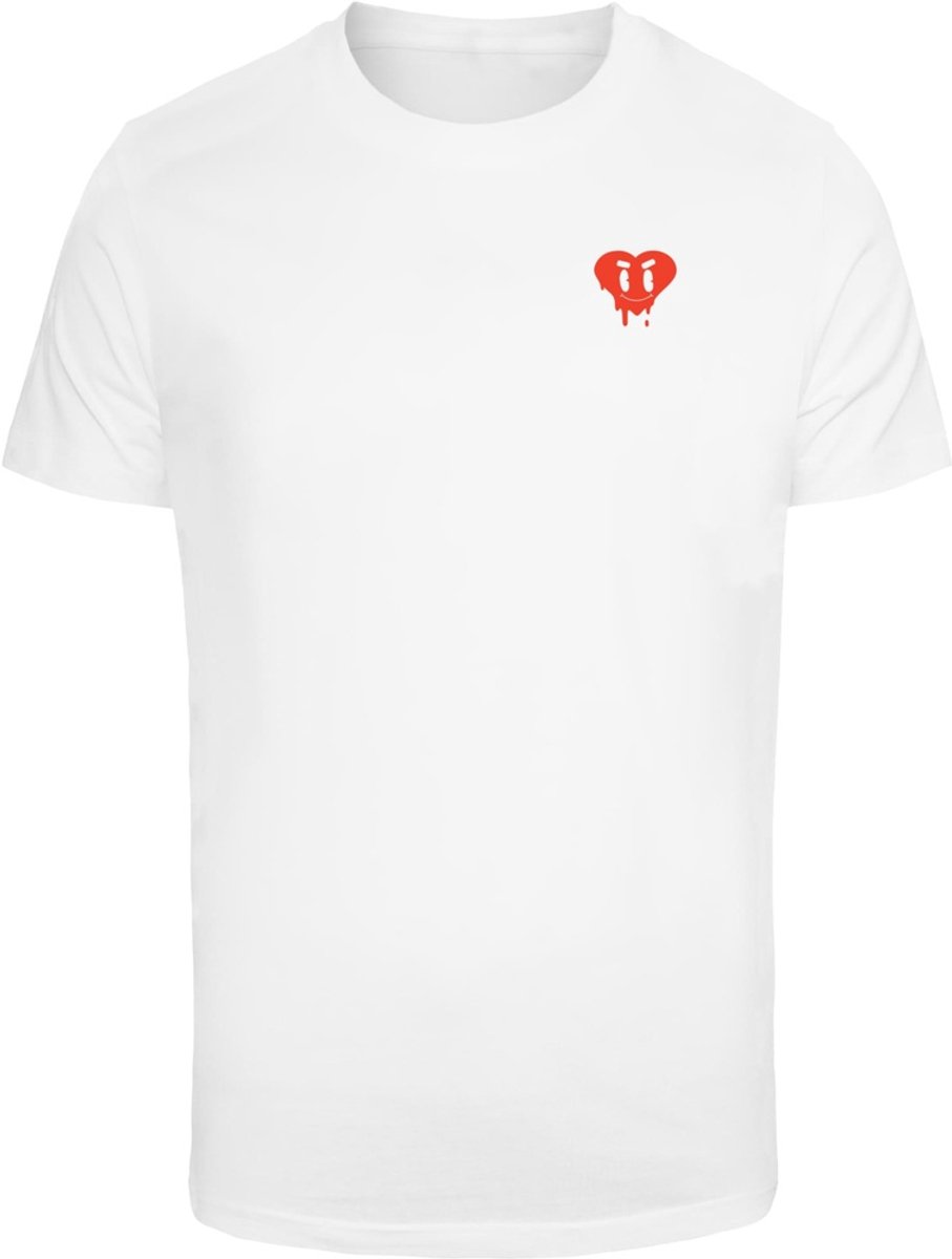 Mister Tee Heart Drip Heren T-shirt XS Wit