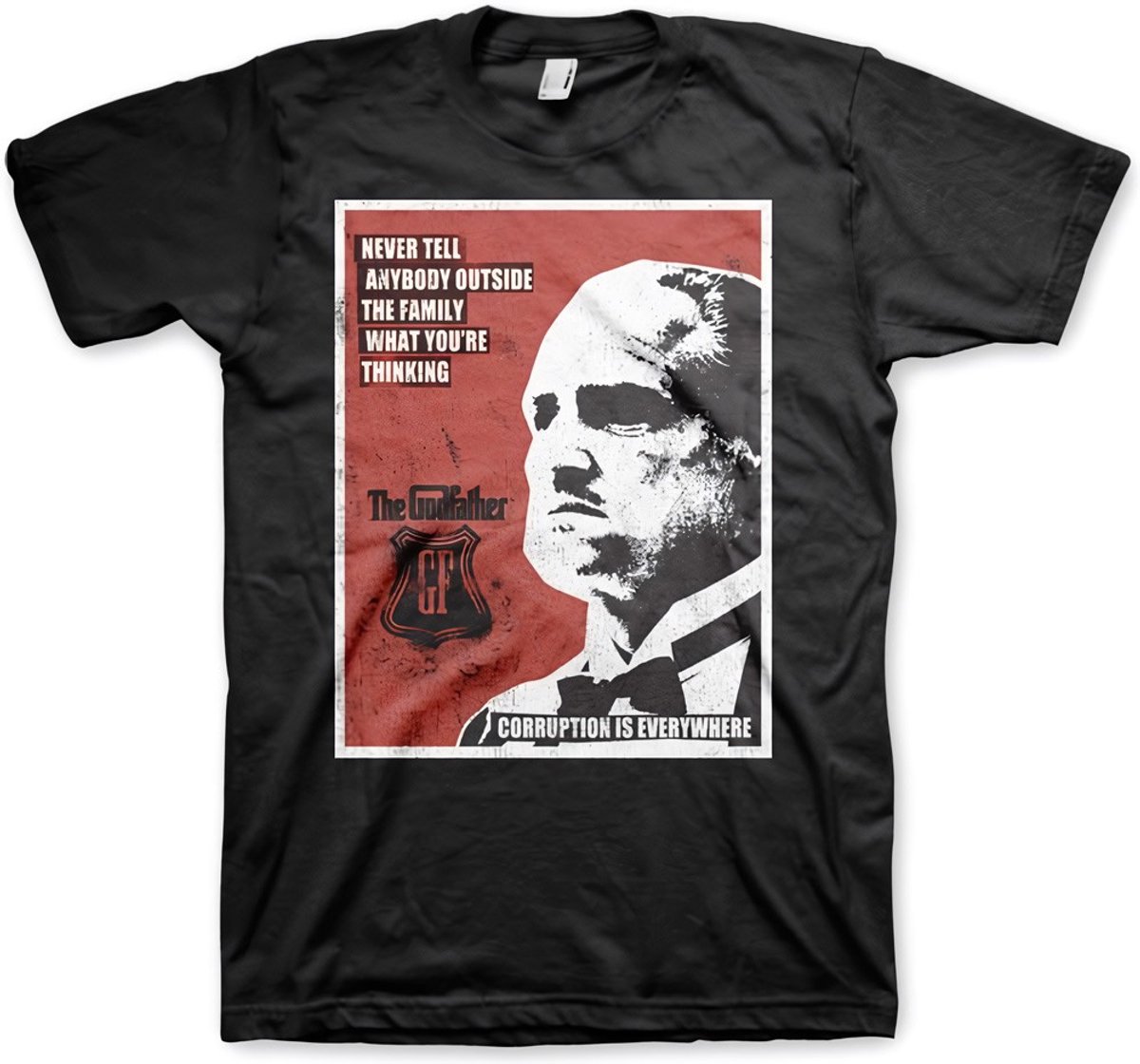 The Godfather Never Tell Anybody T-Shirt Black-S