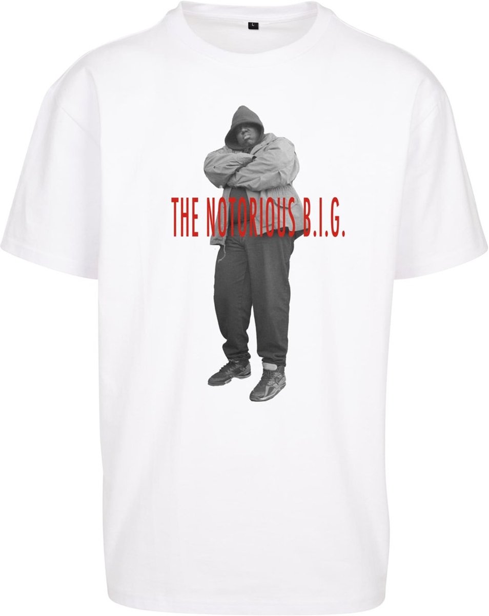 Mister Tee Biggie Smalls Concrete Oversize Heren T-shirt XS Wit