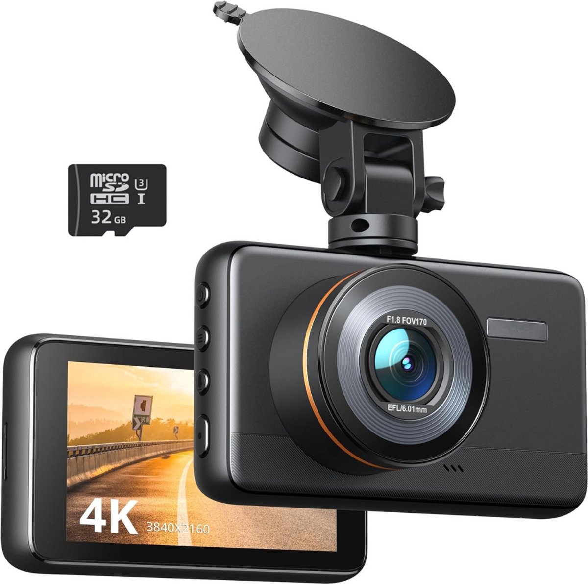Dashcam voor auto voor en achter – Dual dashcam – Voor- en achtercamera – Autocamera – Full HD dashcam – Dashcam met nachtzicht – Dashcam met bewegingssensor – Groothoeklens – Parkeermodus – Loop recording – Dashcam met SD-kaart
