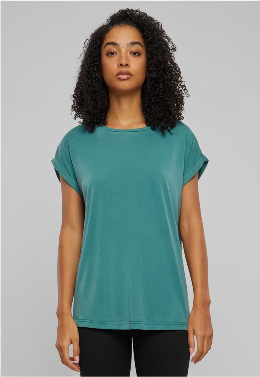 Urban Classics Modal Extended Shoulder Dames T-shirt S Groen