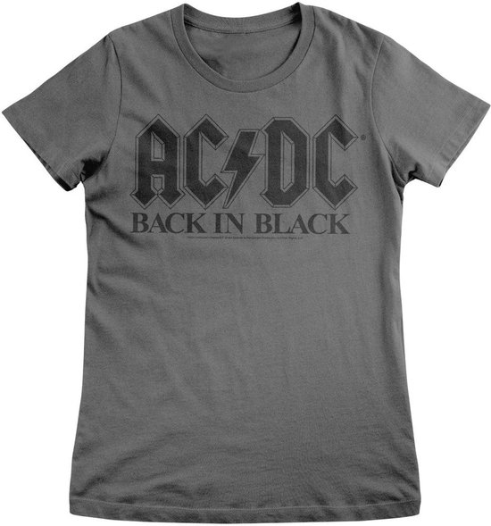 AC/DC Damen Back In Black Girly Tee PS-5-ACDC004-H91-9 DarkGrey-XXL | bol