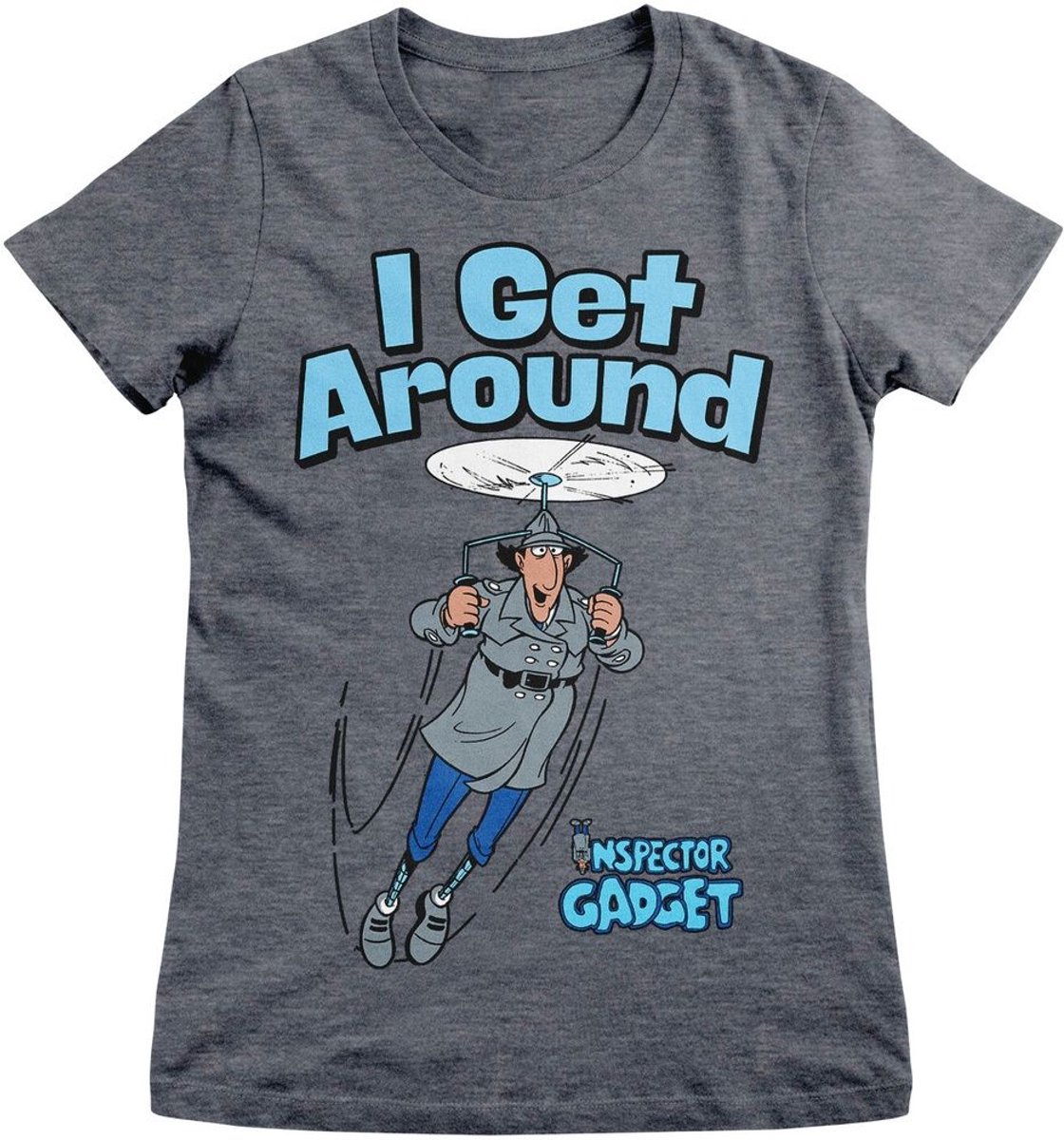 Inspector Gadget Damen T-Shirt I Get Around Girly Tee CPLG-5-IG001-H60-4 DarkHeather-S