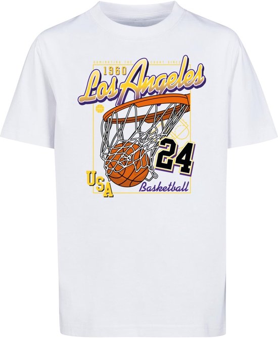 Mister Tee - T-shirt Kinder Kids LA Scored - Kids 110/116 - Wit