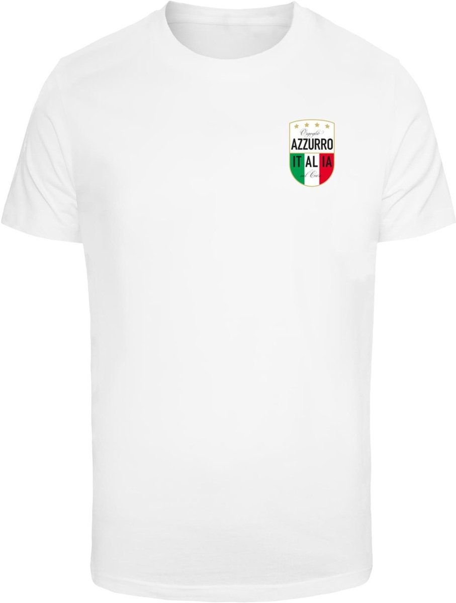 Mister Tee Azurro Italia Crest Heren Tshirt S Wit