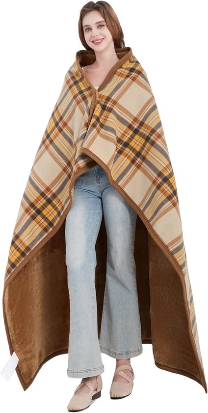 Poncho polaire femme doublé en peluche avec des manches longues et une Poncho polaire femme doublé en peluche avec des manches longues et une