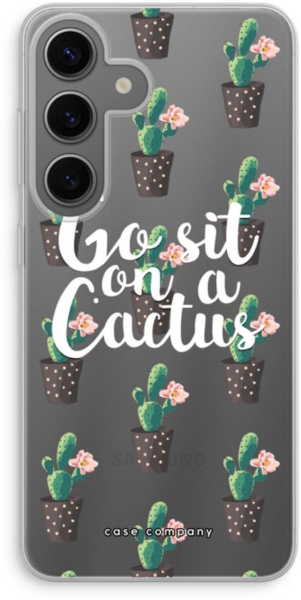 Case Company® - Coque Samsung Galaxy S24 - Citation Cactus - Coque de téléphone souple - Protection sur tous les côtés et bord de l'écran