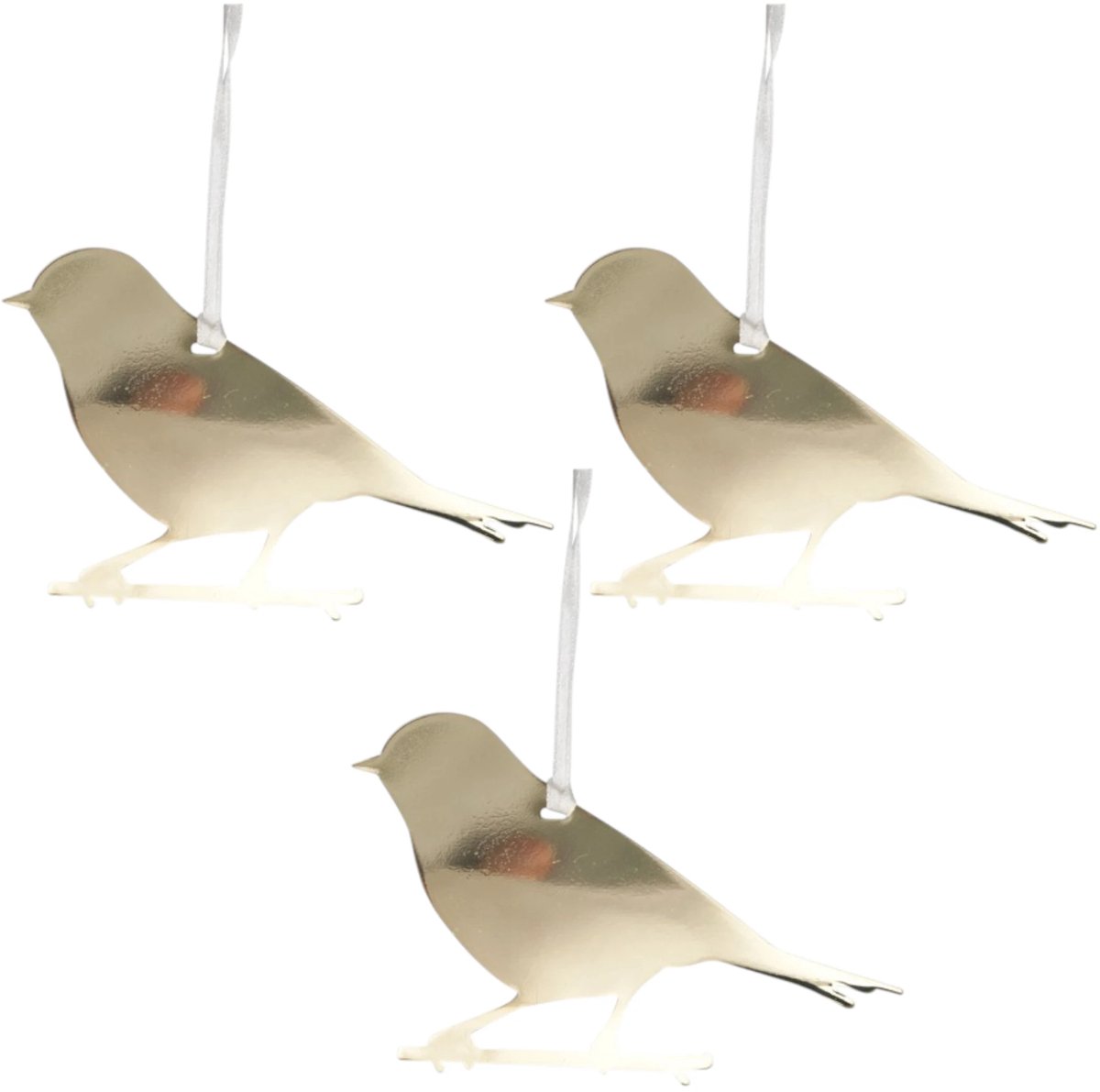 Gouden vogel kersthanger (set 3) - Pluto Design