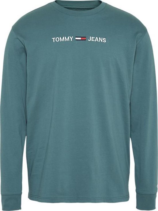 Tommy Hilfiger Longsleeve T-shirt Logo Groen (DM0DM07190 - CA4) | bol.com
