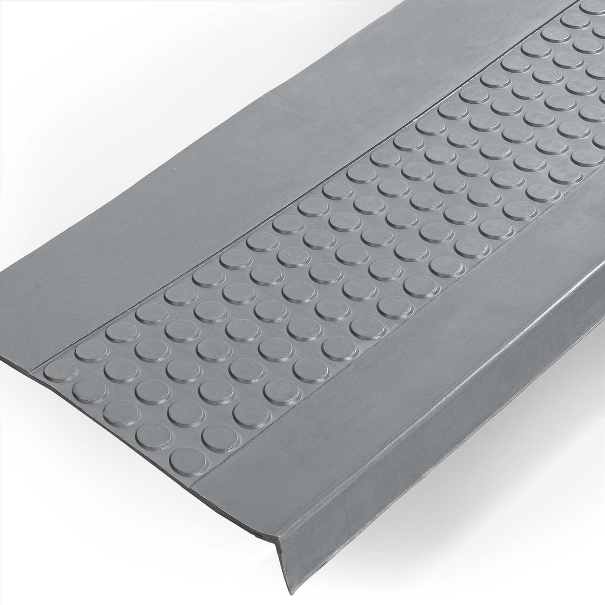 Ibenzoa® Grijze antislip trapmatten met noppen voor binnen en buiten van rubber