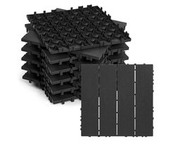 55 Stuks Terrastegels Kunststof Vlondertegels - 30 x 30 cm 5 m² - Makkelijke en Snelle Montage - Balkontegels - Vlondertegel Set - Onderhoudsvrij - Tuin, Balkontegels - Terrasplanken - Antraciet